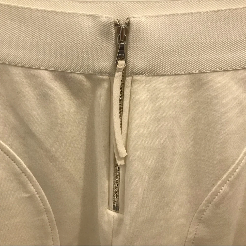 Rebecca Taylor Fit and Flare Skirt 0 white cotton silk - Picture 5 of 8